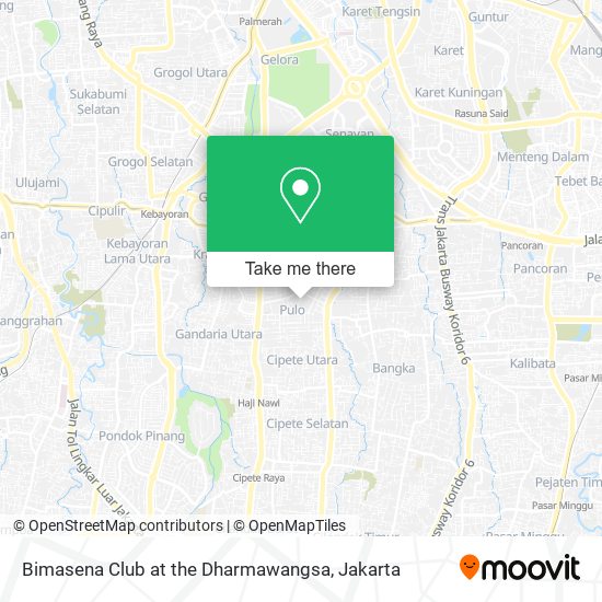 Bimasena Club at the Dharmawangsa map