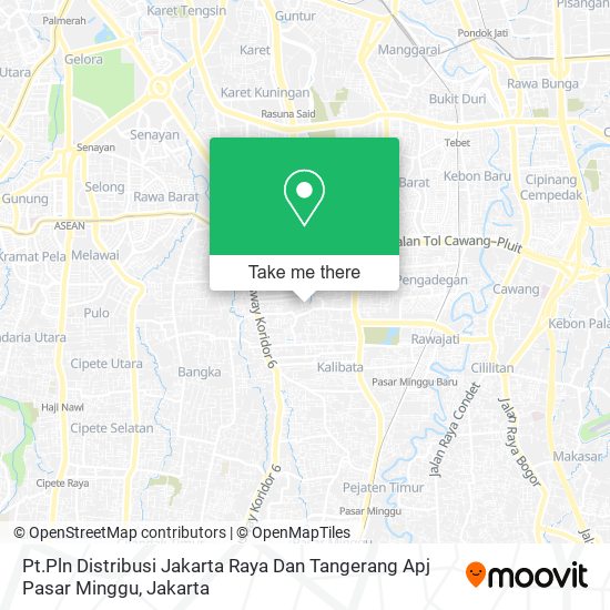 Pt.Pln Distribusi Jakarta Raya Dan Tangerang Apj Pasar Minggu map