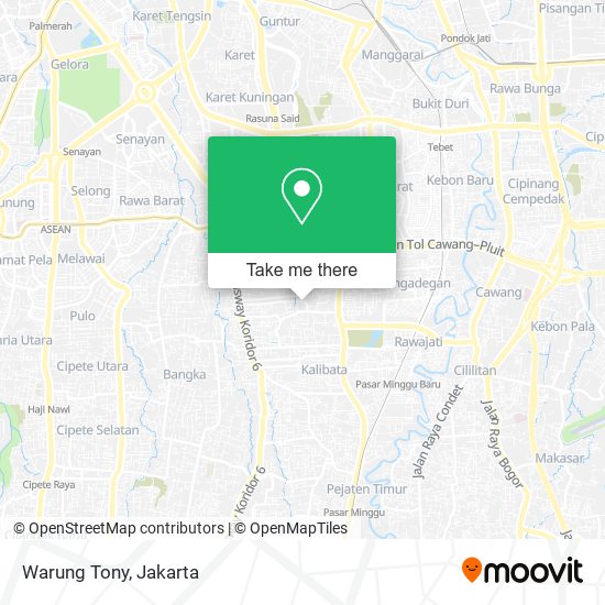 Warung Tony map