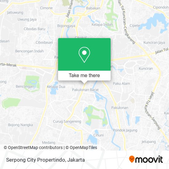 Serpong City Propertindo map