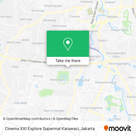 Cinema XXI Explore Supermal Karawaci map