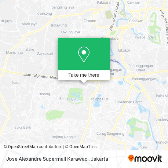 Jose Alexandre Supermall Karawaci map