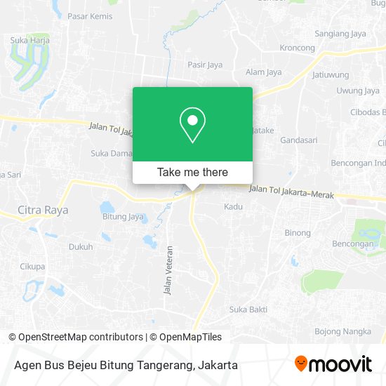 Agen Bus Bejeu Bitung Tangerang map