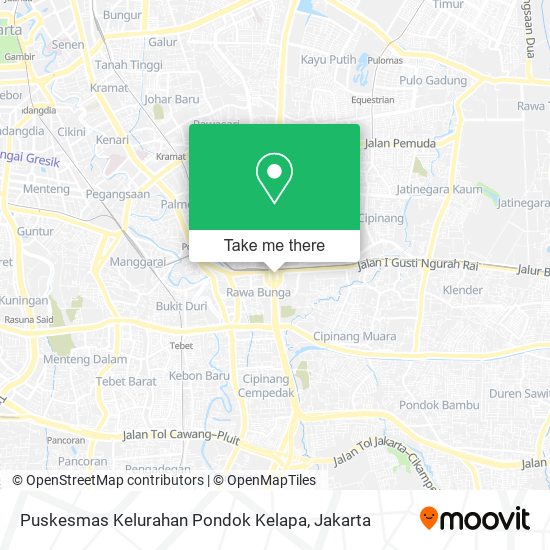 Puskesmas Kelurahan Pondok Kelapa map