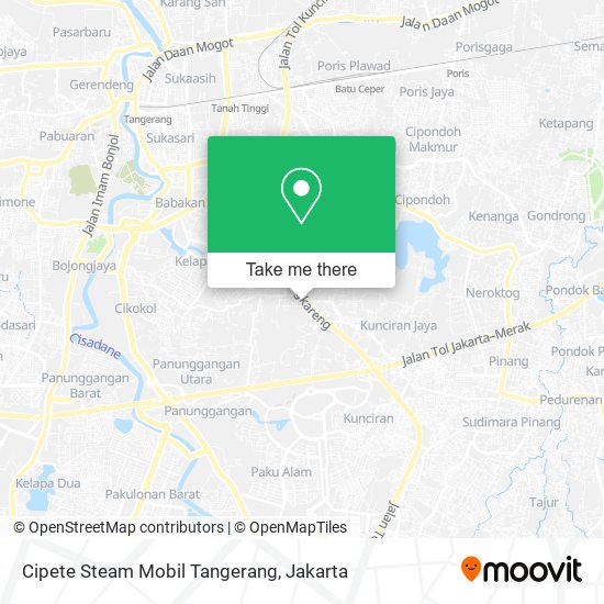 Cipete Steam Mobil Tangerang map