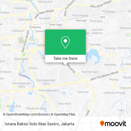 Istana Bakso Solo Mas Sastro map