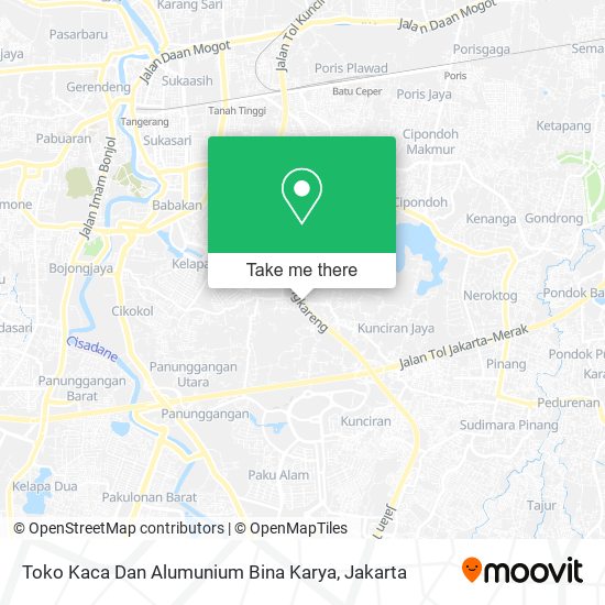 Toko Kaca Dan Alumunium Bina Karya map