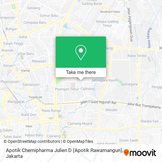 Apotik Chemipharma Julien D (Apotik Rawamangun) map