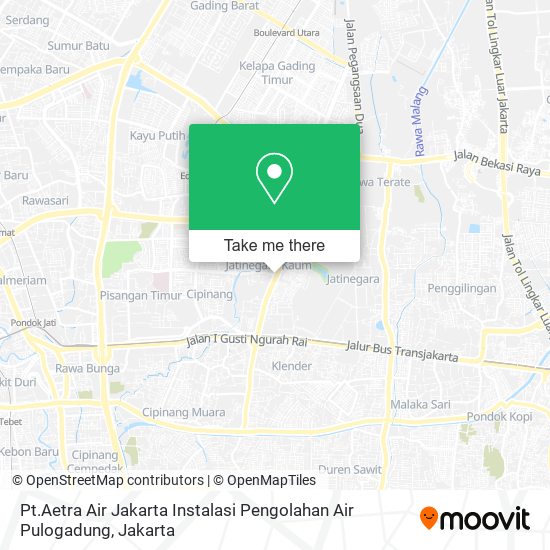 Pt.Aetra Air Jakarta Instalasi Pengolahan Air Pulogadung map