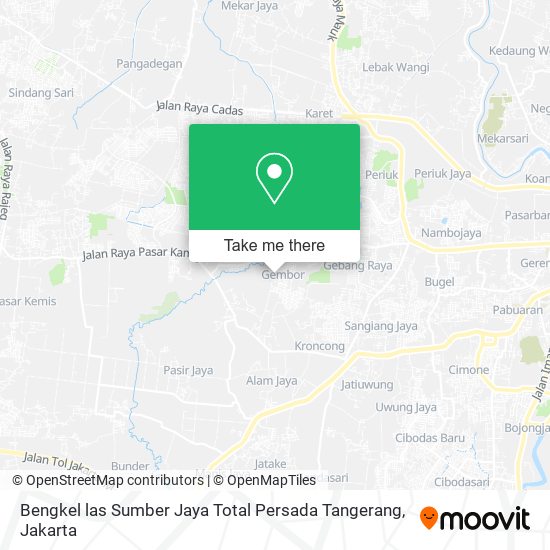 Bengkel las Sumber Jaya Total Persada Tangerang map