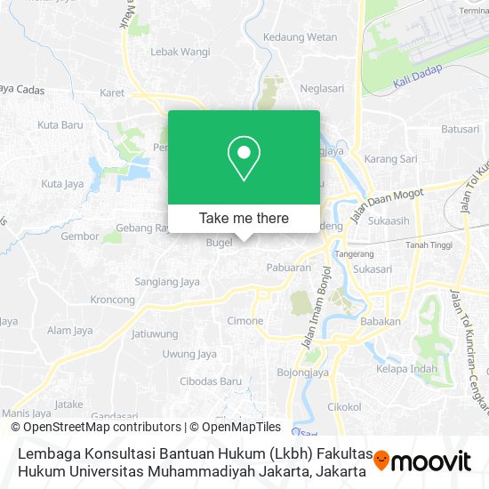 Lembaga Konsultasi Bantuan Hukum (Lkbh) Fakultas Hukum Universitas Muhammadiyah Jakarta map