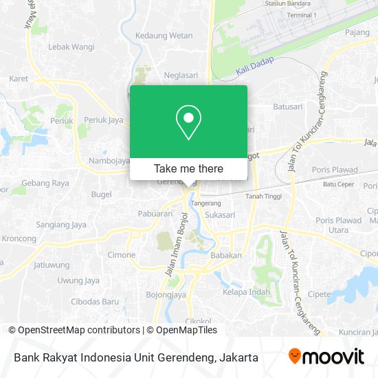 Bank Rakyat Indonesia Unit Gerendeng map