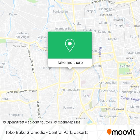 Toko Buku Gramedia - Central Park map