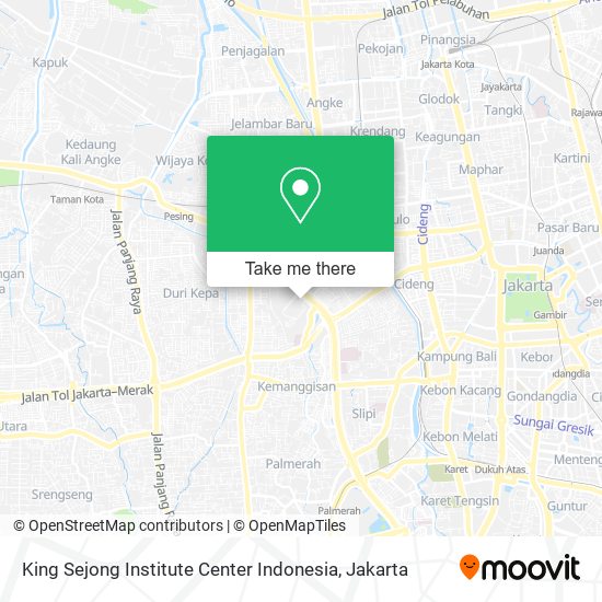 King Sejong Institute Center Indonesia map