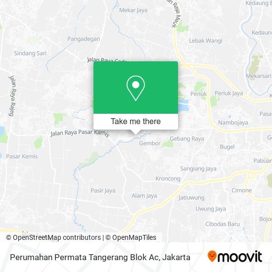 Perumahan Permata Tangerang Blok Ac map