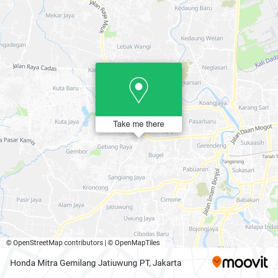 Honda Mitra Gemilang Jatiuwung PT map