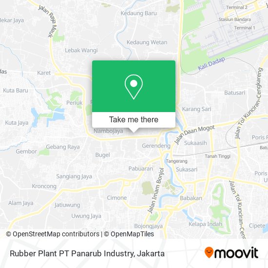 Rubber Plant PT Panarub Industry map