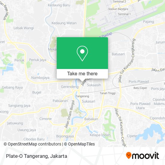 Plate-O Tangerang map