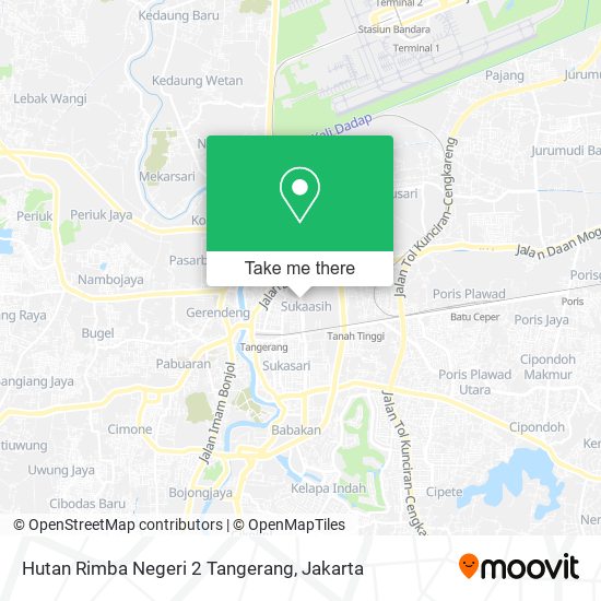 Hutan Rimba Negeri 2 Tangerang map