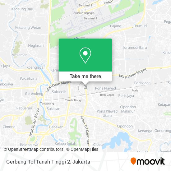 Gerbang Tol Tanah Tinggi 2 map