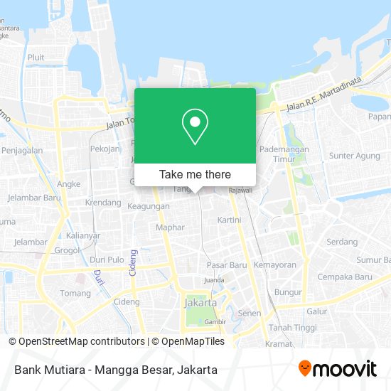 Bank Mutiara - Mangga Besar map