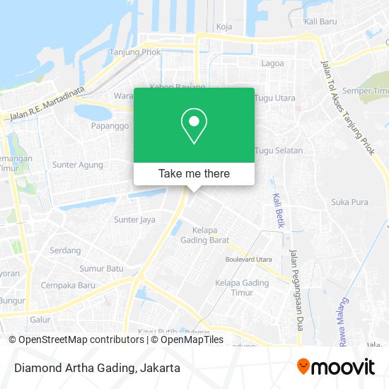 Diamond Artha Gading map