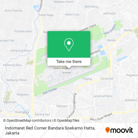 Indomaret Red Corner Bandara Soekarno Hatta map