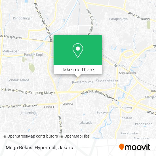 Mega Bekasi Hypermall map