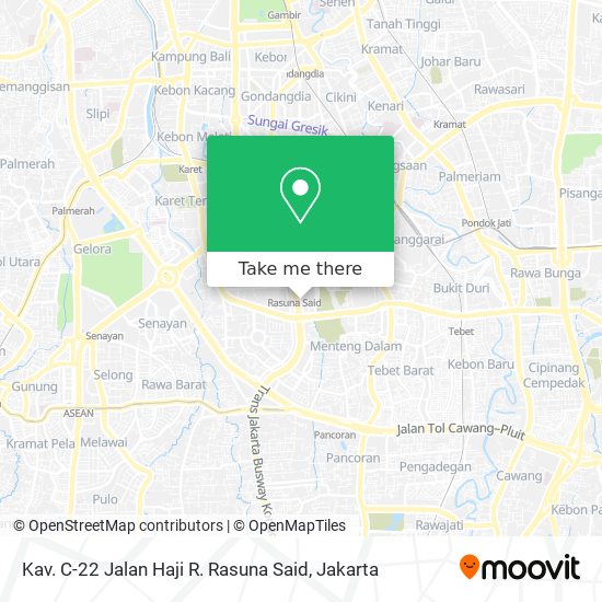 Kav. C-22 Jalan Haji R. Rasuna Said map