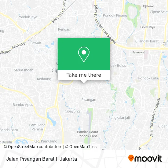 Jalan Pisangan Barat I map