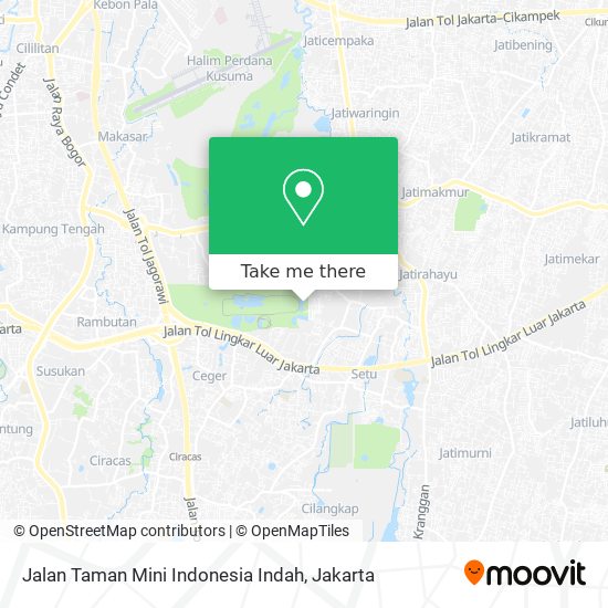 Jalan Taman Mini Indonesia Indah map