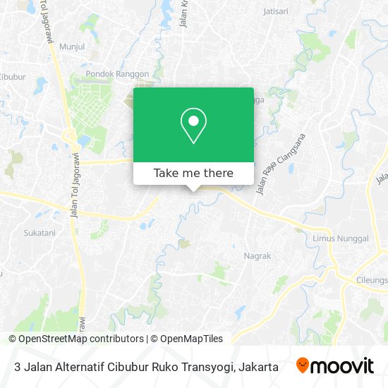 3 Jalan Alternatif Cibubur Ruko Transyogi map