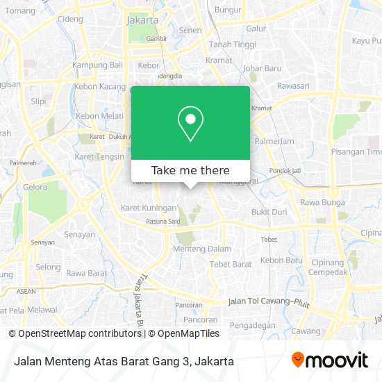 Jalan Menteng Atas Barat Gang 3 map