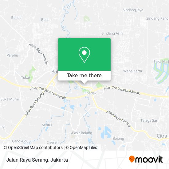 Jalan Raya Serang map