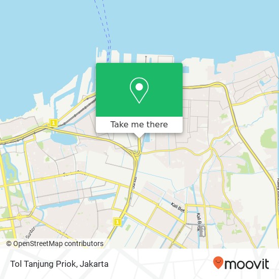 Tol Tanjung Priok map