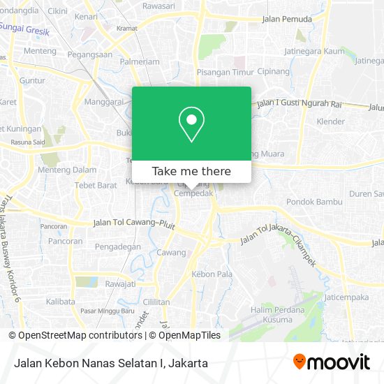 Jalan Kebon Nanas Selatan I map