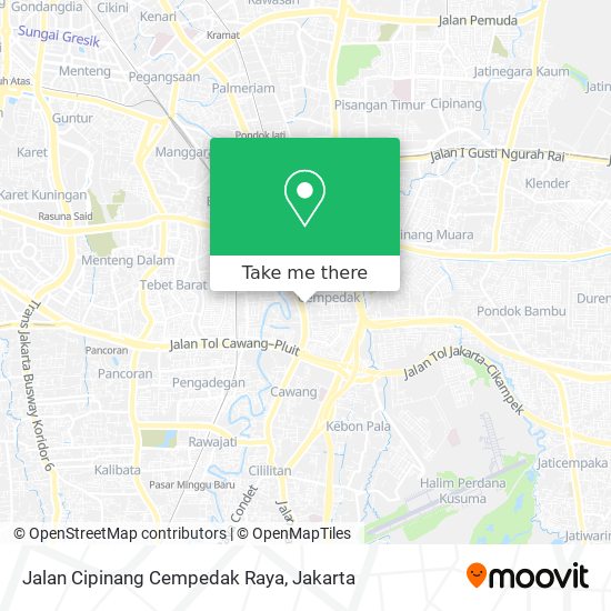 Jalan Cipinang Cempedak Raya map