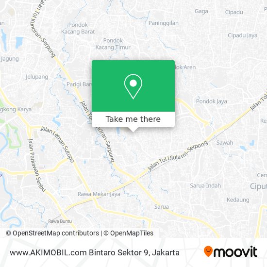 www.AKIMOBIL.com Bintaro Sektor 9 map