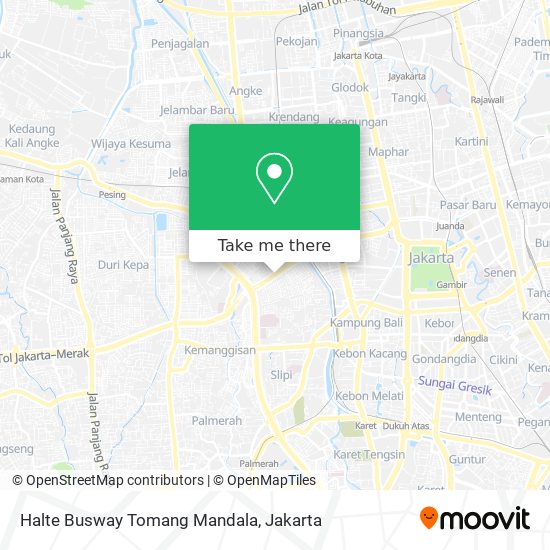 Halte Busway Tomang Mandala map