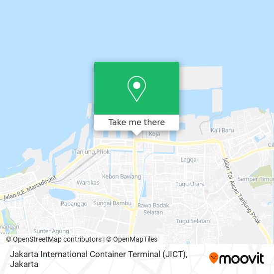 Jakarta International Container Terminal (JICT) map