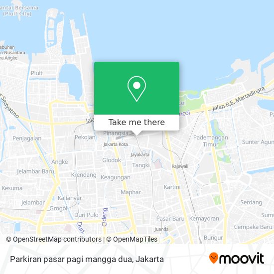 Parkiran pasar pagi mangga dua map