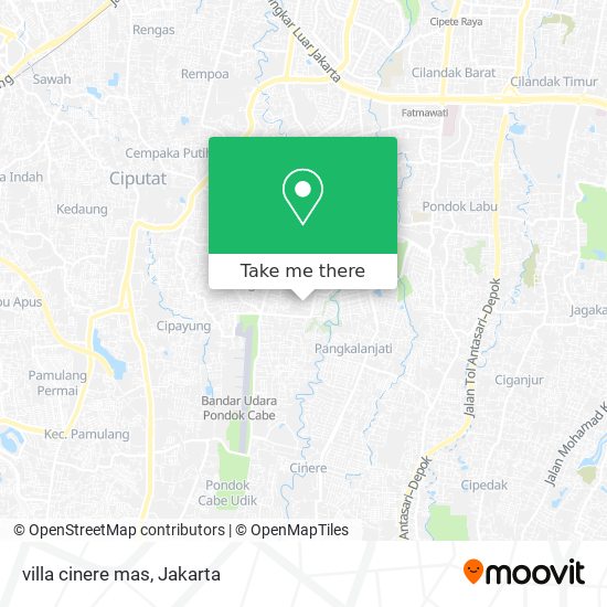 villa cinere mas map