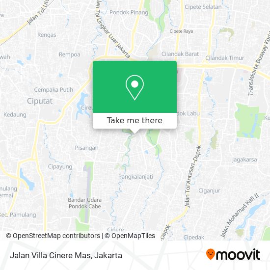 Jalan Villa Cinere Mas map