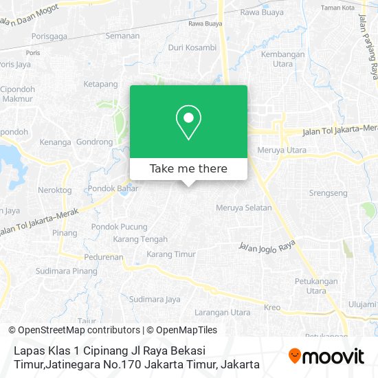 Lapas Klas 1 Cipinang Jl Raya Bekasi Timur,Jatinegara No.170 Jakarta Timur map