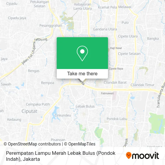 Perempatan Lampu Merah Lebak Bulus (Pondok Indah) map
