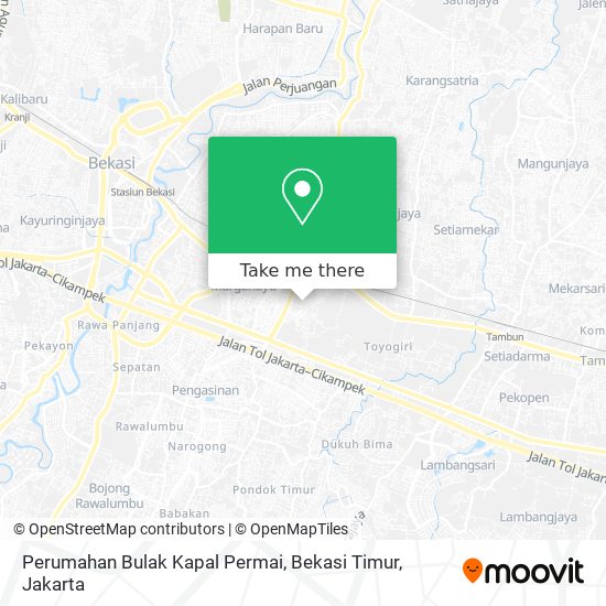 Perumahan Bulak Kapal Permai, Bekasi Timur map