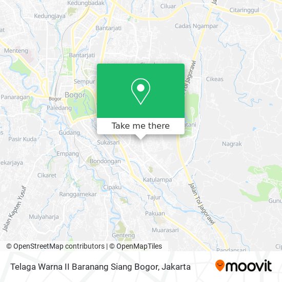 Telaga Warna II Baranang Siang Bogor map