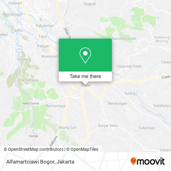 Alfamartciawi Bogor map