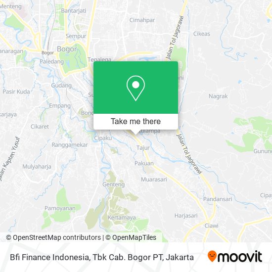 Bfi Finance Indonesia, Tbk Cab. Bogor PT map