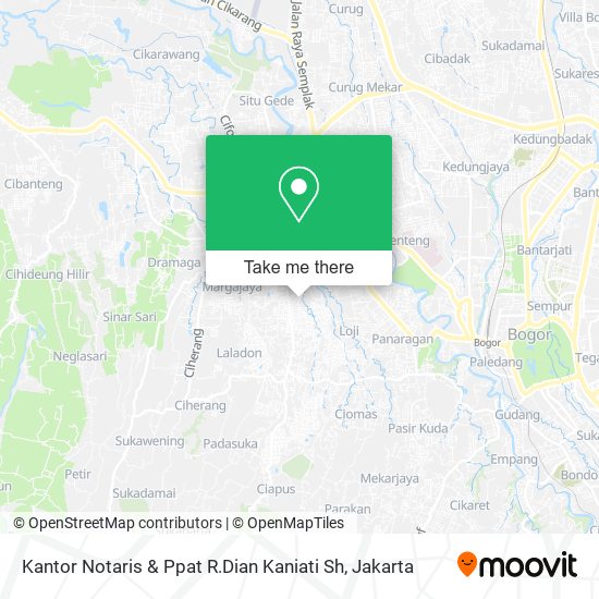 Kantor Notaris & Ppat R.Dian Kaniati Sh map